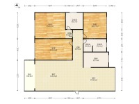 3室2廳1陽(yáng)臺(tái) 白龍新區(qū)戶型圖