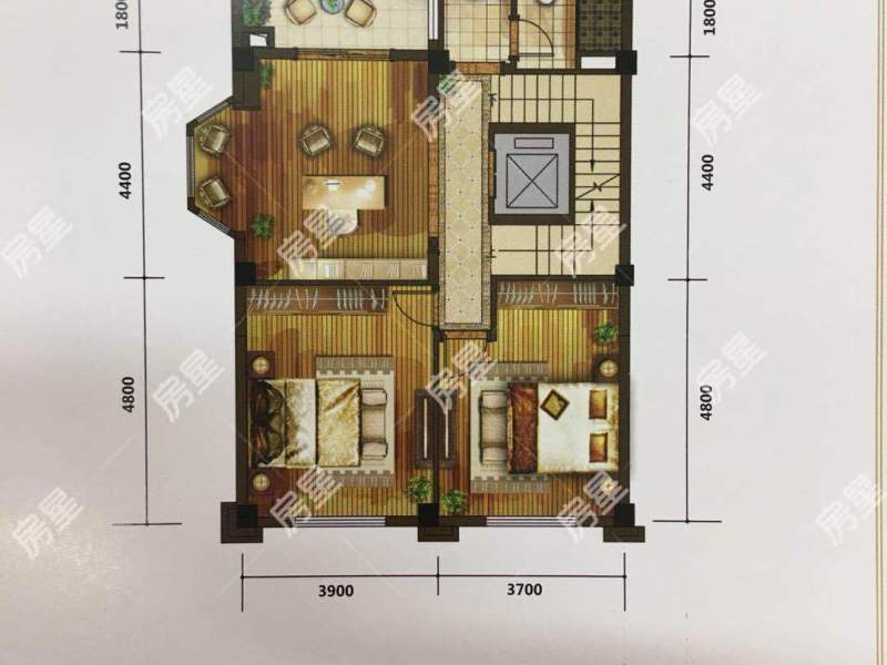 5室2廳3陽臺 中鐵水岸青城A1地塊別墅戶型圖