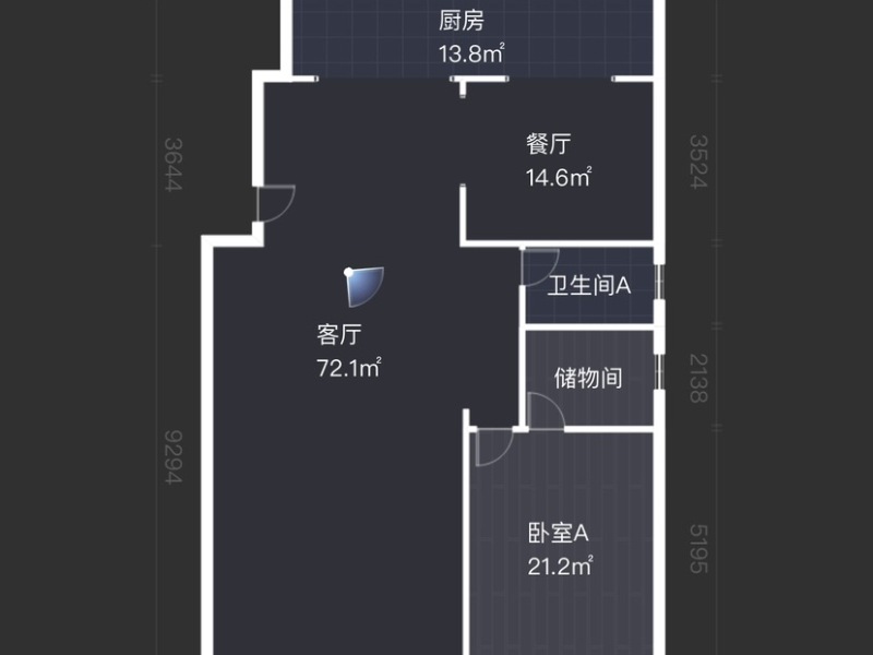 5室2廳3陽(yáng)臺(tái) 金江小區(qū)涵苑別墅戶型圖