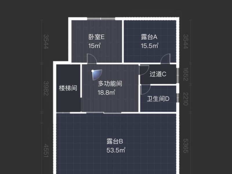 5室2廳3陽(yáng)臺(tái) 金江小區(qū)涵苑別墅戶型圖