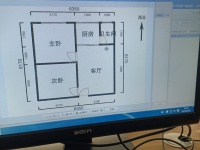2室2廳1陽(yáng)臺(tái) 西壩新村35號(hào)戶型圖