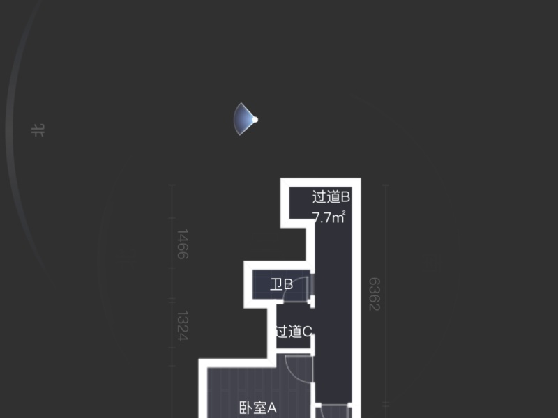 2室1厅1阳台 红星国际晶品公寓户型图