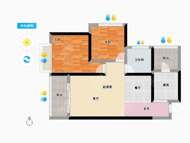 5室2廳2陽臺 龍湖水晶酈城戶型圖