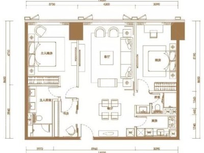 2室2廳1陽臺 俊發(fā)逸天峰
