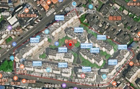金实小区春实园小区平面图