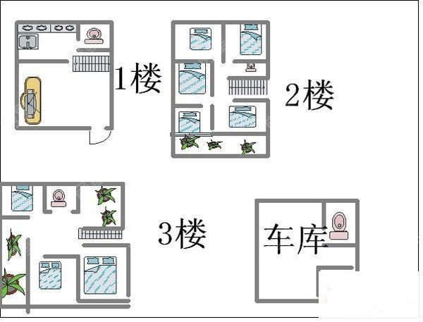 5室3廳3陽臺 清水木華別墅戶型圖