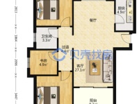 3室2廳2陽臺 綠地香樹花城戶型圖