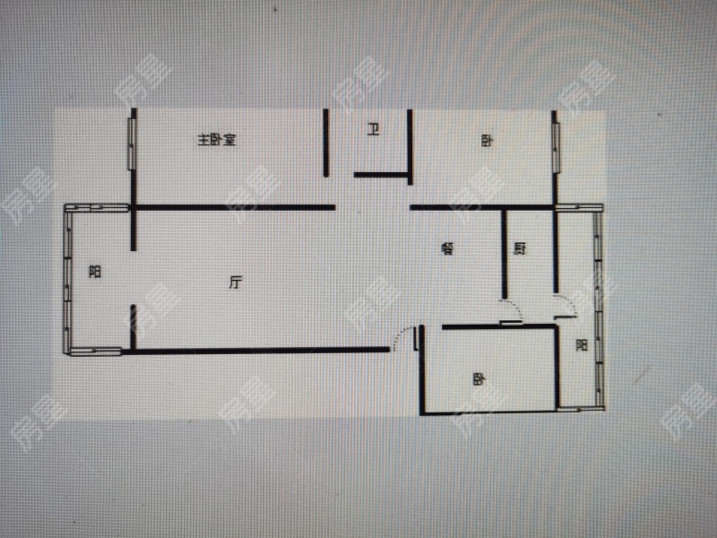 3室2厅1阳台 城市领地户型图