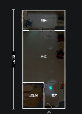 1室1廳1陽(yáng)臺(tái) 同德昆明廣場(chǎng)上北區(qū)戶型圖