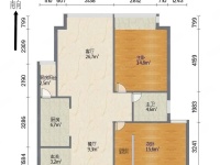 2室2廳1陽(yáng)臺(tái) 金江小區(qū)融苑戶(hù)型圖