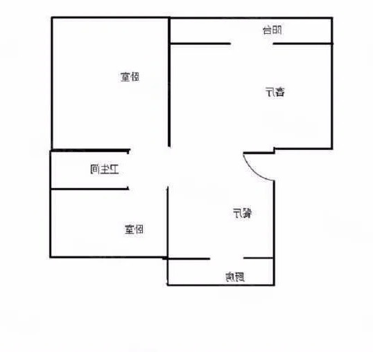 2室2厅1阳台 江东花城户型图