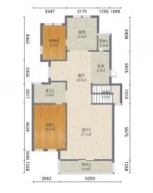 5室2廳3陽(yáng)臺(tái) 東鳴佳苑別墅戶型圖