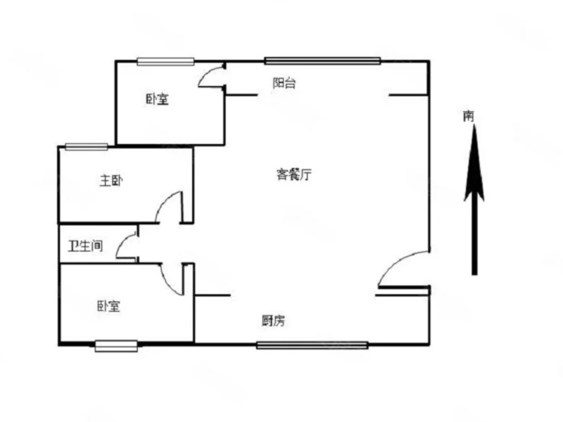 3室2厅1阳台 江东花园二期厨房