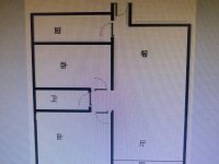 2室2廳1陽(yáng)臺(tái) 金呈北泰花園戶型圖