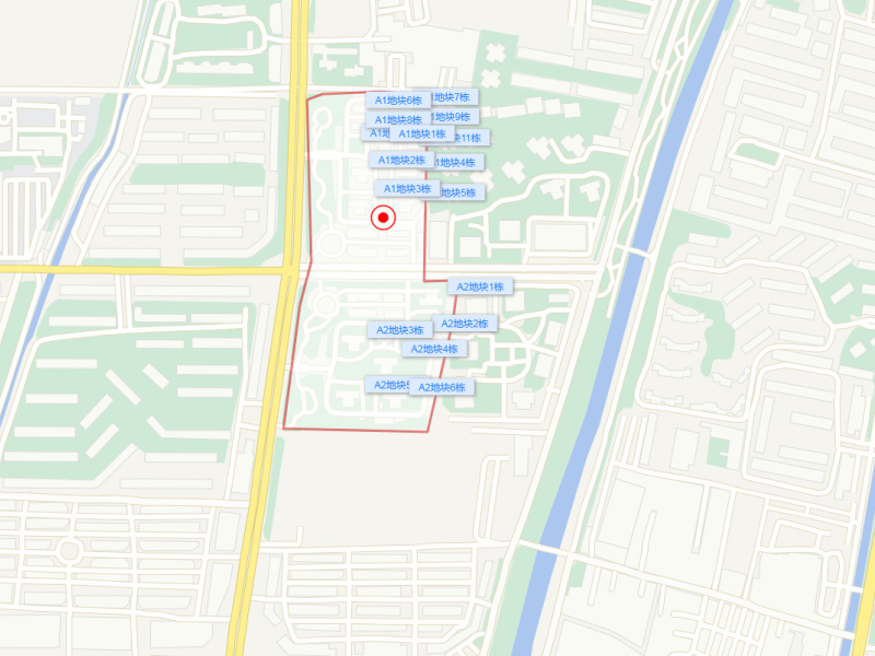 中铁水岸青城A1地块小区平面图
