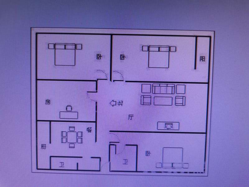 4室2廳1陽臺 秋苑小區(qū)客廳