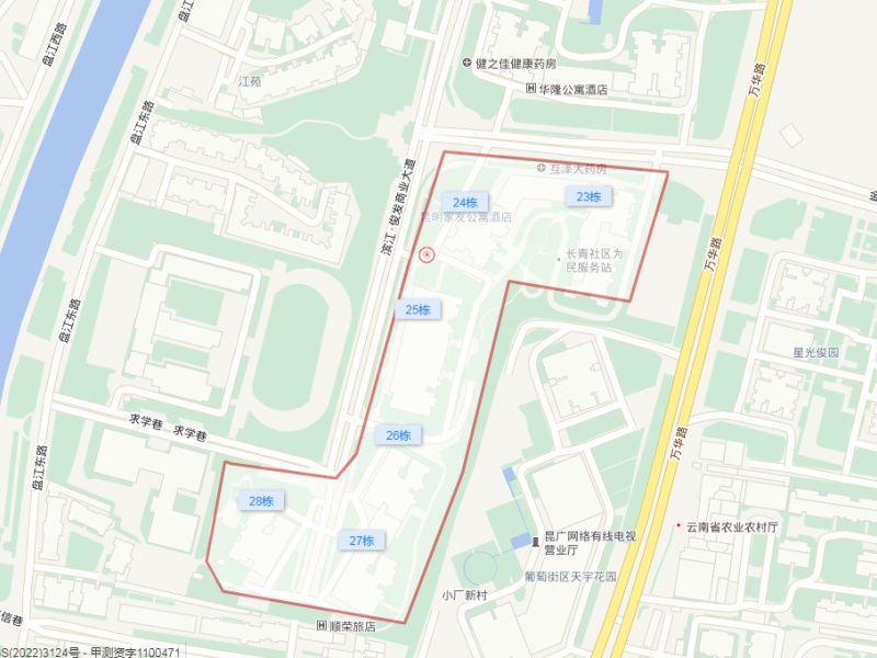 滨江俊园回迁组团小区平面图