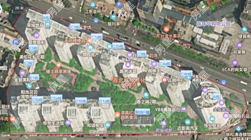 春之城小区平面图