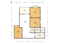 3室1廳2陽臺 金地珺悅戶型圖