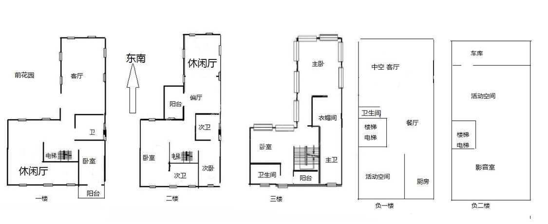 8室3廳4陽臺 滇池ONE一期別墅戶型圖