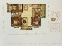 4室2廳1陽臺 融城優(yōu)郡戶型圖