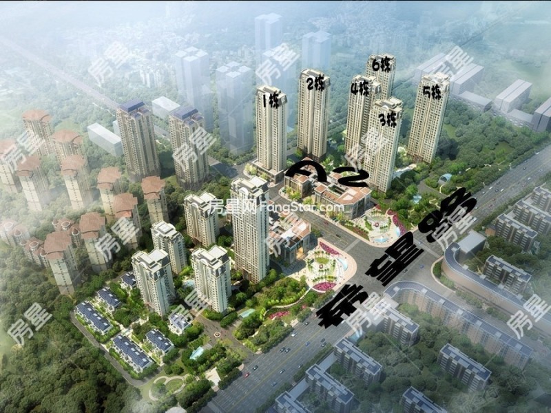 中铁水岸青城A1地块小区平面图