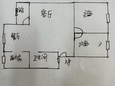 2室2廳1陽(yáng)臺(tái) 金星園丁一期
