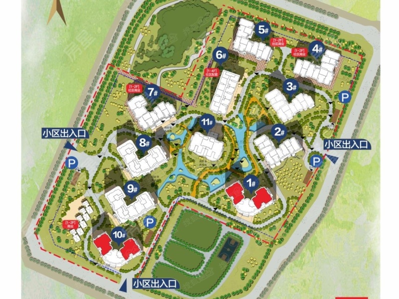 3室2廳1陽臺 山海灣小區(qū)平面圖