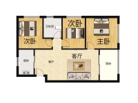 3室2廳1陽臺 金尚俊園一期戶型圖