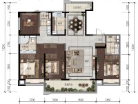 5室2廳1陽臺 昆明融創(chuàng)文旅城山語海南區(qū)戶型圖