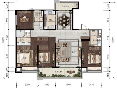 5室2廳1陽臺 昆明融創(chuàng)文旅城山語海南區(qū)