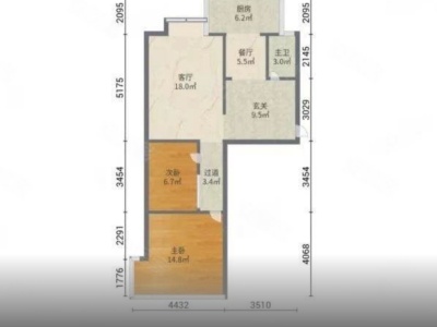 2室2廳1陽臺(tái) 東華小區(qū)