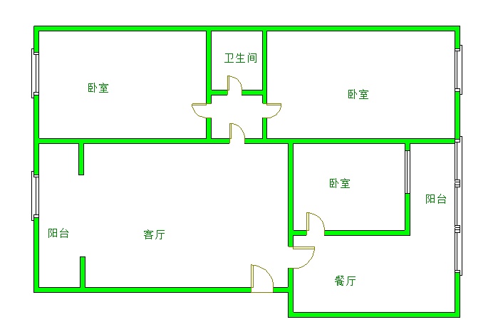 3室2廳 萬?；▓@戶型圖