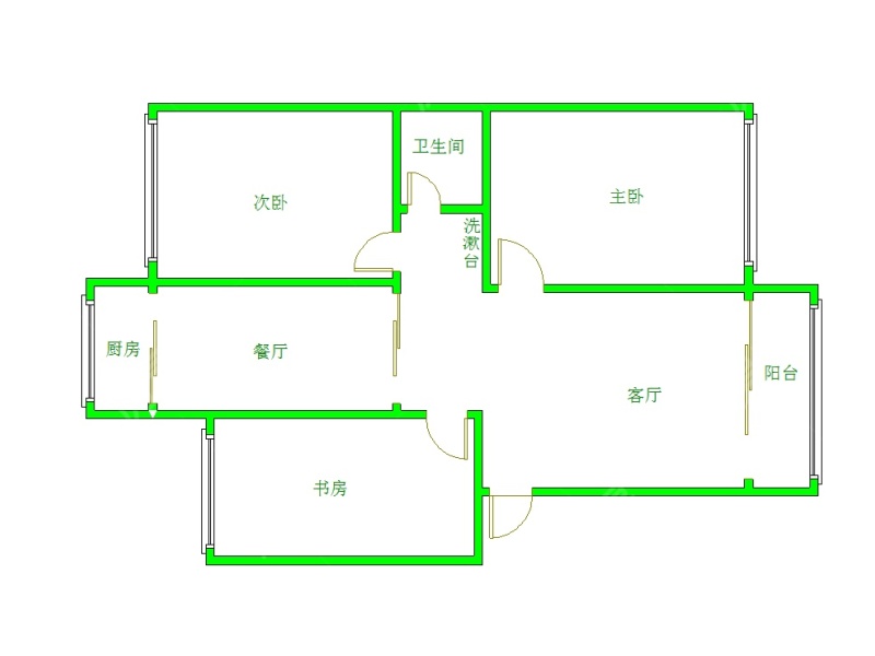 3室2厅1阳台 南疆花园小区平面图