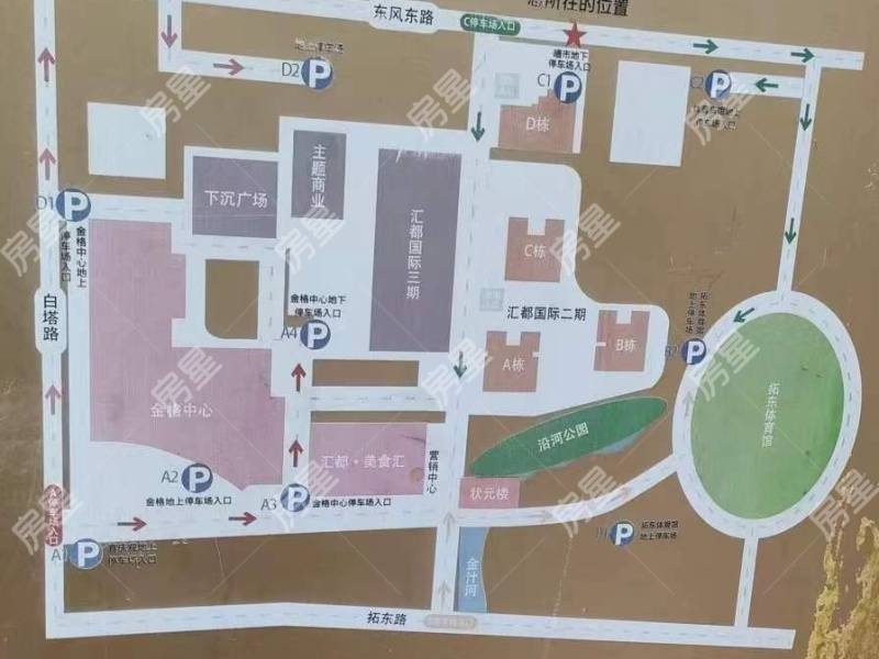 3室2廳 匯都國(guó)際二期小區(qū)平面圖