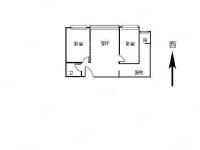 2室2廳1陽臺 藍山數(shù)碼戶型圖