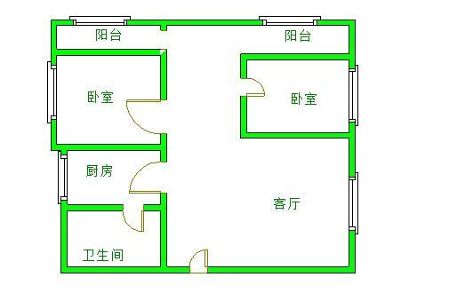 2室1廳 南疆花園戶型圖