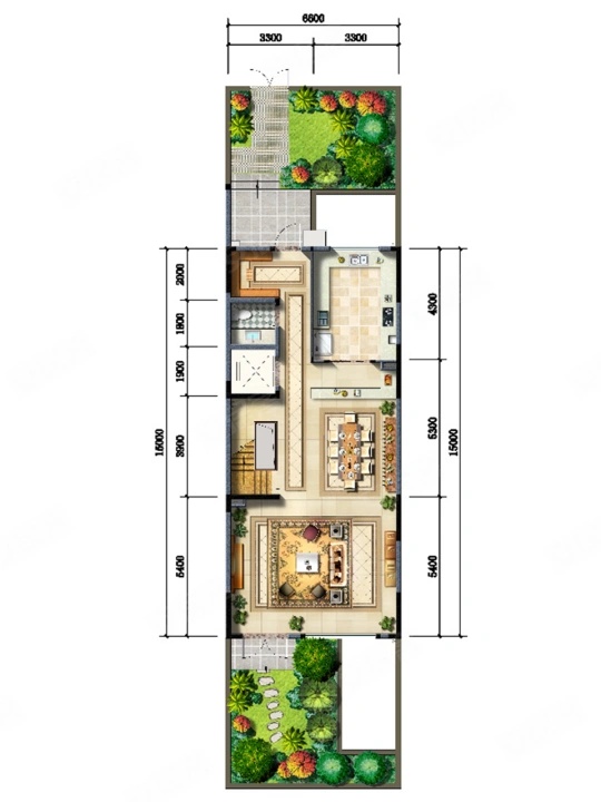 5室3廳2陽臺 昆明恒大云璽別墅戶型圖