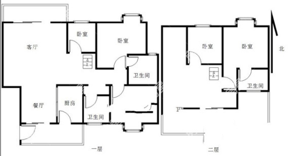 5室2廳2陽(yáng)臺(tái) 水岸楓林戶型圖