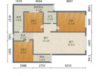 3室2廳2陽(yáng)臺(tái) 保利大家戶型圖
