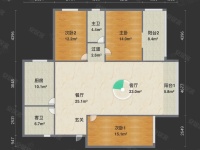 3室2廳2陽臺 東寺人家戶型圖