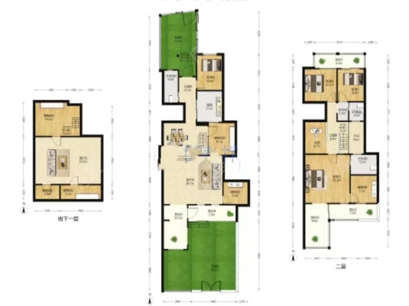 4室2廳2陽臺(tái) 玫瑰灣小區(qū)別墅客廳