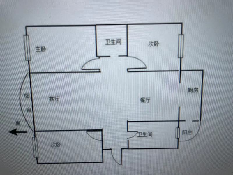 3室2厅2阳台 金安小区户型图