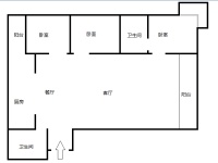 3室2廳2陽(yáng)臺(tái) 未名城A3戶(hù)型圖