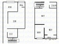 2室2廳2陽臺 紅星國際晶品公寓戶型圖