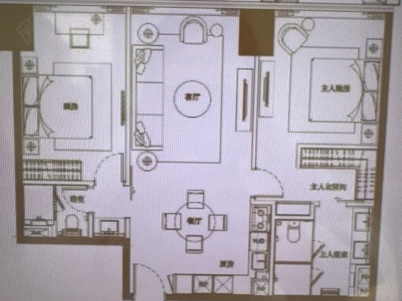 2室2厅 俊发逸天峰公寓户型图