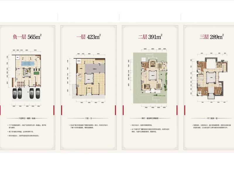 8室3廳4陽臺 華夏御府天璟灣別墅戶型圖