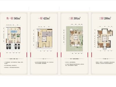 8室3廳4陽(yáng)臺(tái) 華夏御府天璟灣