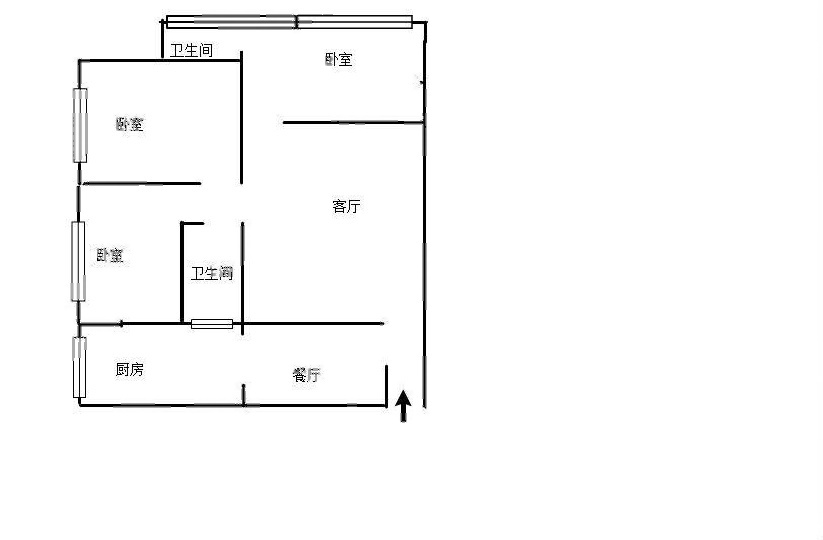 3室2厅1阳台 三叶小区户型图
