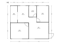 2室2廳1陽臺 白龍苑戶型圖